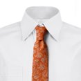 thumbnail image 2 of Floral Necktie, Roses as Swirly Branches, Dress Tie, 3.7", Pale Tan and Burnt Orange, by Ambesonne, 2 of 3