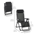 thumbnail image 3 of Outsunny Chaise Zéro Gravité Inclinable avec Dossier Réglable, Rouge Vin, 3 of 10