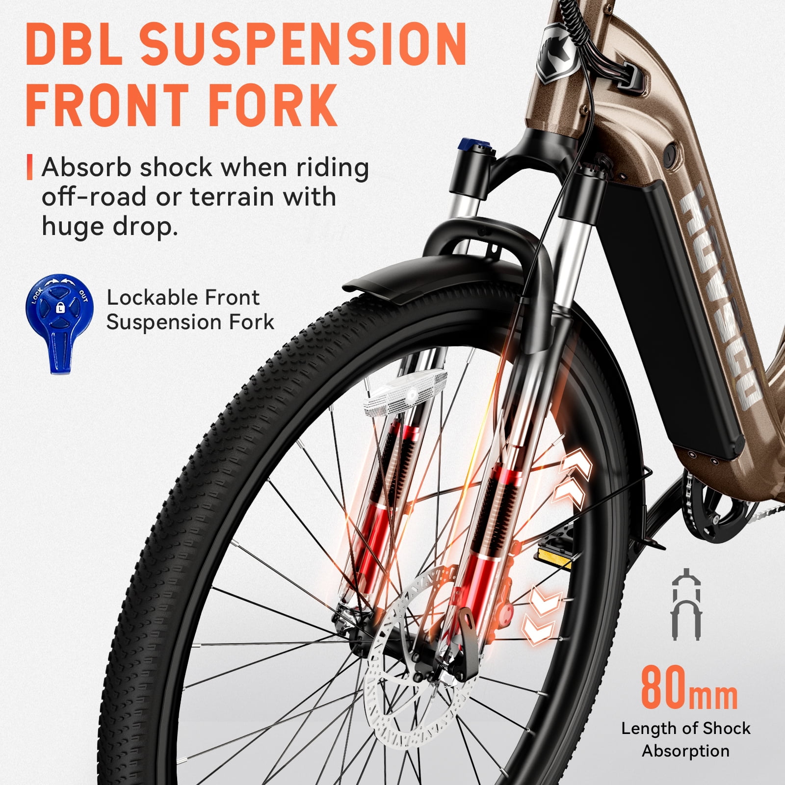 HOVSCO Electric Bike, 500W Peak Motor 20mph, 48V/15Ah, E-Mountain bicycle for Women, UL2849, APP Control