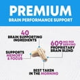 thumbnail image 4 of Brain Memory Supplement Pills - 3X Strength Nootropics for Concentration, Clarity & Focus Support - Brain Health Cognitive Vitamins with Bacopa, Phosphatidylserine & DMAE, Brain Booster, 240 Capsules, 4 of 10