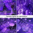 thumbnail image 6 of JMEXSUSS 2 Pack Fairy Lights Battery Operated, 33ft 100 LED Purple Christmas Lights with Remoter, 8 Modes Twinkle String Lights Lights for Halloween Tree Indoor Outdoor Xmas Party Decorations, 6 of 8