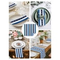 thumbnail image 3 of Anchor Stripe Cloth Napkins Set of 8 Reusable Dinner Napkins, Navy Blue Nautical Coastal White Sea Cocktail Napkin Washable Table Napkins for Wedding/Holiday Party/Baby Shower 20"x20", 3 of 7
