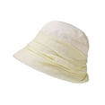 thumbnail image 4 of Summer Sun Hat for Women Solid Color Pleated Slouchy Crinkle Patchwork Wide Brim Cap Sun Protection Cap, 4 of 4