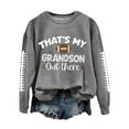 thumbnail image 6 of Baberdicy Women's Hoodless Hoodie Women's That's My Grandson Out There Football Lover Casual Sweatshirt, Pullover Sweatshirts for Women Wine Xl, 6 of 9