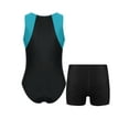 thumbnail image 2 of CHICTRY Kids Boys Sleeveless Bodysuit Gymnastics Leotard with Shorts Set Quick-Dry Stretchy Gym Training Outfit Blue Green&Black 12, 2 of 5