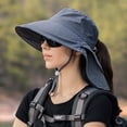 thumbnail image 4 of Outdoor Sun Hat Wide Brim UV Protection Breathable Lightweight Summer Hiking Fishing Hat, 4 of 7