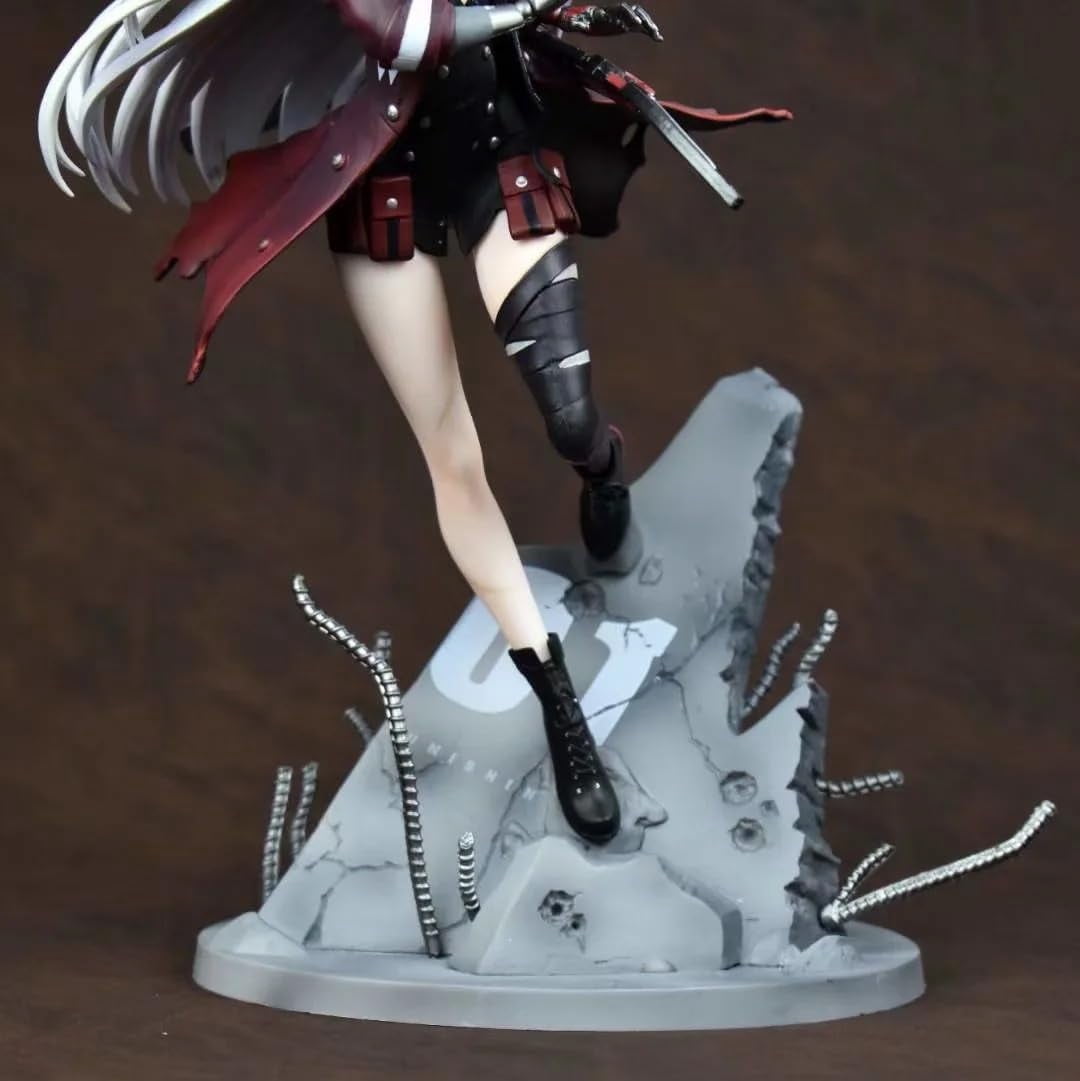Lucia Figure Fightinng Gray Hair Lucia Action Figures 26cm/10.2inch PVC Character Figurine Cosplay Model Collectible for Anime Fans Gifts