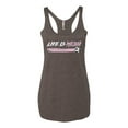 thumbnail image 2 of Wild Bobby Life Is Miami Soccer GOAT Sports Women Tri-Blend Racerback Tank Top, Brown, Medium, 2 of 5