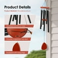 thumbnail image 6 of Sympathy Wind Chimes 32 Inch Memorial Windbells Black Aluminum Tubes Deep Toned Windchime with Wooden Pendant Outdoor Decor for Patio Porch Garden, 6 of 13