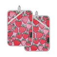 thumbnail image 7 of Yayeee Pot Holders Kitchen Heat Resistant with Pockets 7"x9.8" Cotton Oven Cooking Hot Pads, Sweet Strawberry, 7 of 7