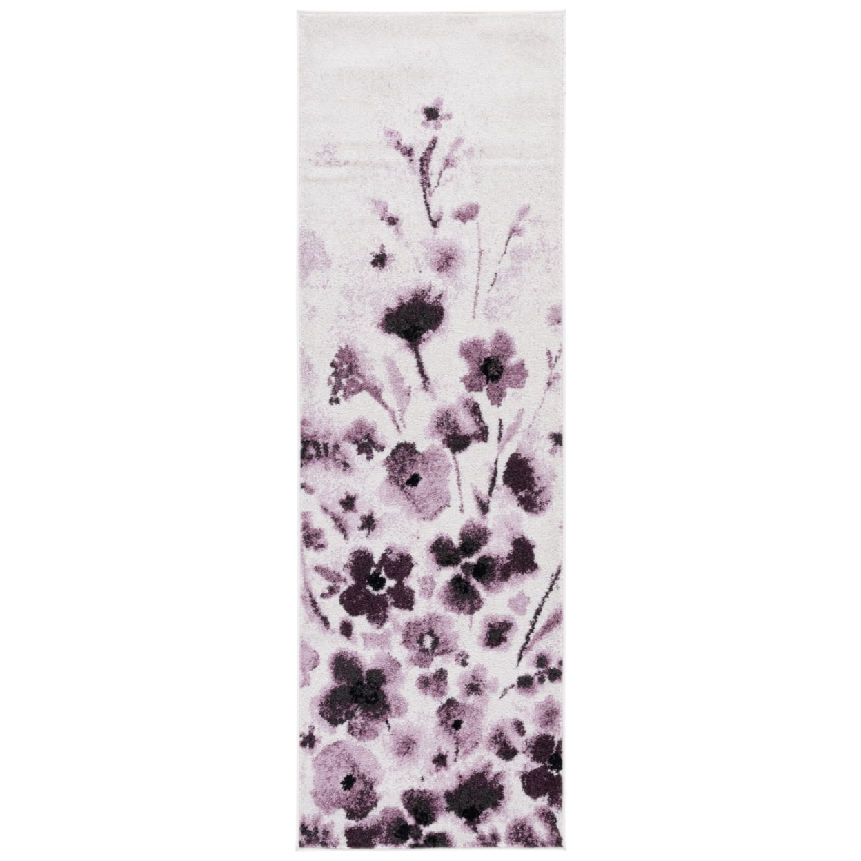 SAFAVIEH Adirondack Brannon Floral Area Rug, Ivory/Purple, 6' x 6' Square