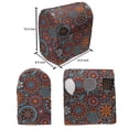 thumbnail image 5 of Mandala Lounger Chair Bag, Circular Floral Cosmos Moroccan Design, High Capacity Storage with Handle Container, Lounger Size, Vermilion Ruby Sky Blue, by Ambesonne, 5 of 5