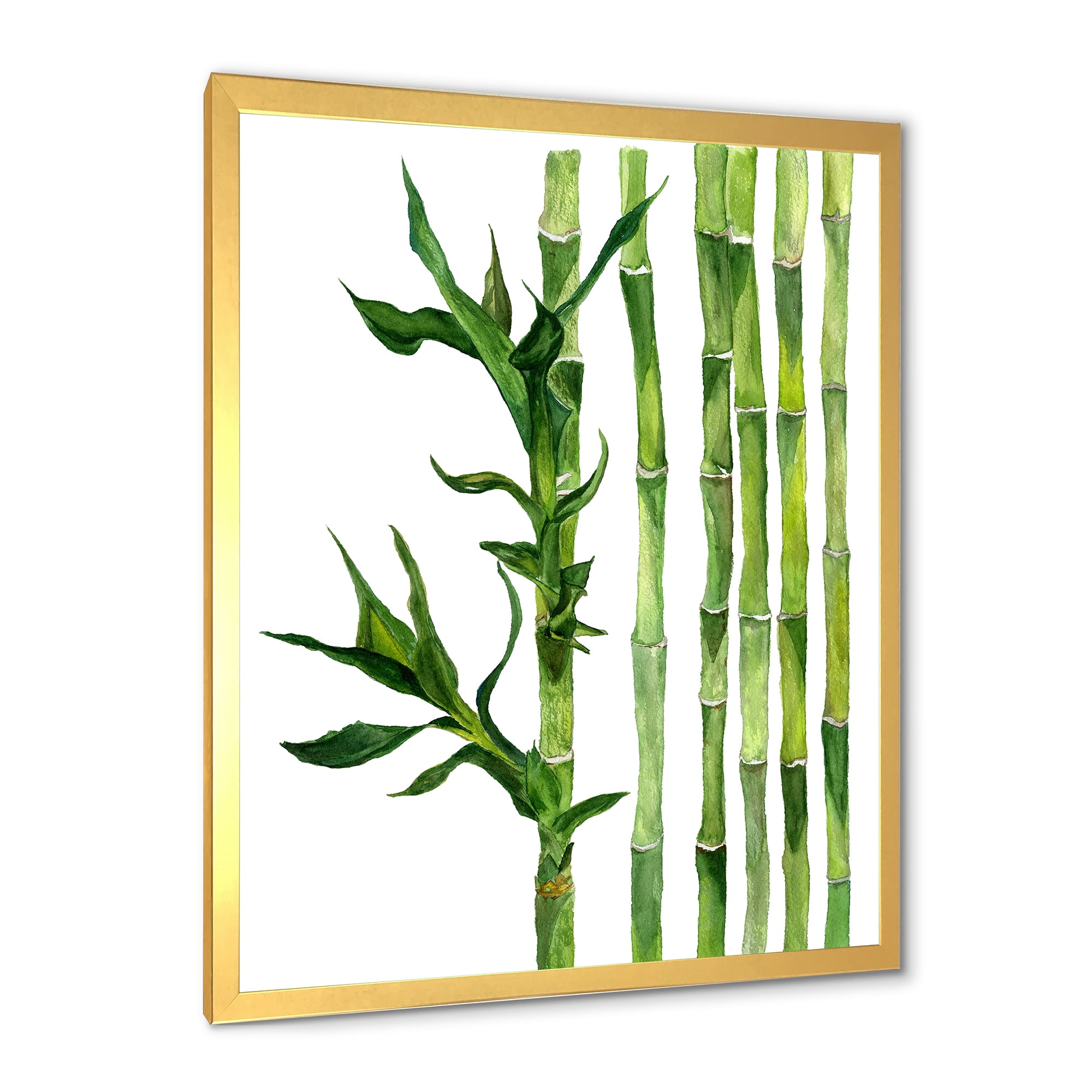 Designart 'The Forest of Bamboo Branches III' Tropical Framed Art Print