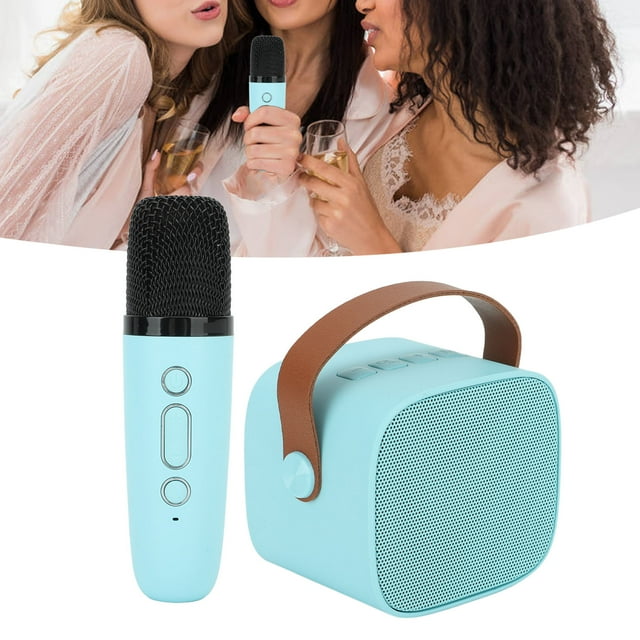 Mini Karaoke Machine with Microphone, Portable Bluetooth Speaker with Microphone Set Handheld Karaoke Mics Speaker Machine for Kids and Adults Home Party Birthday