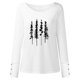 thumbnail image 4 of Casual mujer verano Sexy gradiente estampado Regular cuello redondo mujeres manga larga Top Fridja  czfsfas3289, 4 of 4
