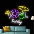 thumbnail image 5 of Handmadetneonsign Pool Party Neon Sign, Party Wall Art Decor, Pool Party Neon Light, Beach Neon Wall Decor, 5 of 5