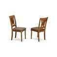 thumbnail image 6 of East West Furniture Dublin 3-piece Wood Dining Table Set in Saddle Brown, 6 of 7