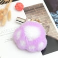 thumbnail image 4 of Keychain for Car Keys, Car Keys Keychain, Cat Keychain, Gold Keychain Clip, 3 in Diameter, Lavender White, Squeeze Cat Paw, Bag Charm Chain, 1 Pc, 4 of 7