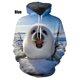 thumbnail image 4 of Sudadera con capucha con estampado de foca 3D para hombre y mujer, divertida sudadera con capucha con estampado de foca oso, estilo Harajuku, 4 of 4