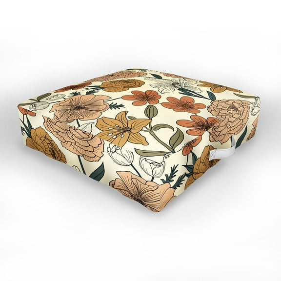 Society6 Emanuela Carratoni Spring Floral Mood Outdoor Floor Cushion