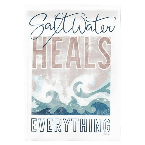 Magnolia Gardens M070151 30 x 44 in. Saltwater Heals Everything Printed Garden Flag - Large