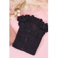 thumbnail image 4 of Round Neck Bertha Collar Button-front Cardigan S, 4 of 4