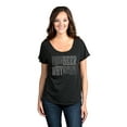 thumbnail image 2 of Wine Or Beer Why Not Both Women's Fashion Slouchy Dolman T-Shirt Tee Heather Black X-Large, 2 of 4