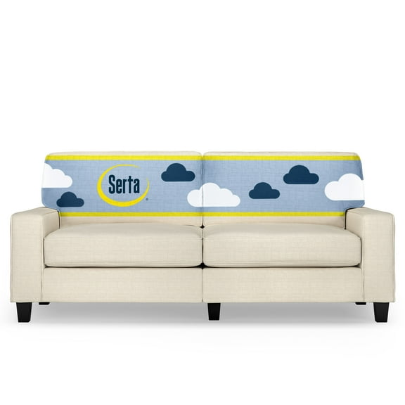 Serta Palisades 78" Track Arm Sofa with Removable Covers Buttercream