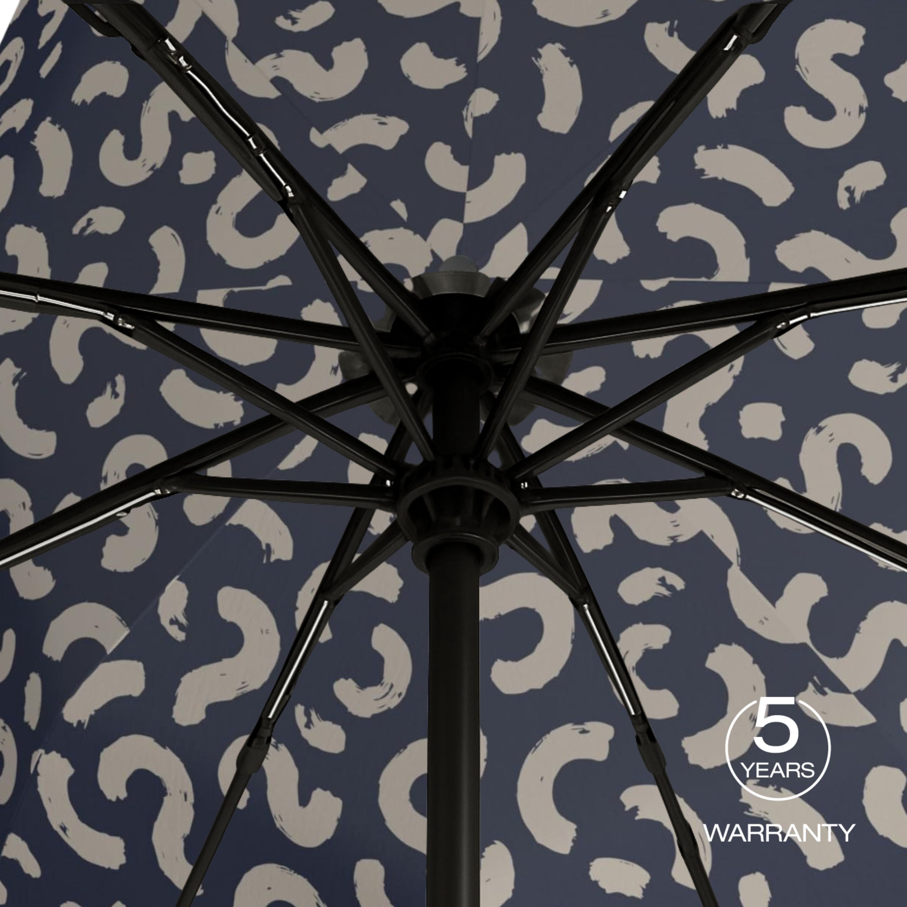 Knirps A.200 Medium Duomatic Windproof Rain Umbrella for Adults in Cone Navy – Automatic Open Close Design, 38.5" Wind Resistant Canopy, Durable Steel Frame, Travel Case Included