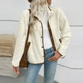 thumbnail image 5 of wdsxpo Women's Fleece Jackets Button Down Long Sleeve Casual Jacket with Pockets Oversized Fuzzy Coat Fall Fashion Clothes Outfits, 5 of 9