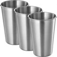 thumbnail image 3 of Stainless Steel Water Cups for Restaurant Use Silver Rust-Resistant 3Pcs, 3 of 4