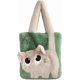 thumbnail image 1 of JennyShop Mujeres Tote Bolsa Con Bordado De Forma De Gatito, Moda Plush Schulter Bolso De Mano Lindo Gato Bajo El Brazo Bolsa, 1 of 6