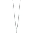 thumbnail image 2 of Sterling Silver Rhodium Plated Cz Vertical Bar Necklace (17.5 X 6.1) Made In Thailand qg5497-17.5, 2 of 5