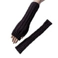 thumbnail image 5 of Douhoow Women Winter Knitted Wrist Arm Hand Warmer Long Mitten Fingerless Gloves, 5 of 7