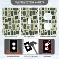 thumbnail image 3 of Yayeee Duplex Wall Plate 1-Gang 4.5"x2.7" Home Receptacle Light Switch Decorative Outlet Cover, Green Geometric, 3 of 7