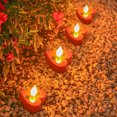 thumbnail image 5 of Lámpara De Piso Lámpara de té de vela solar IP65 Luz de vela LED solar impermeable Iluminación parpadeante Likrtyny Para estrenar, 5 of 5