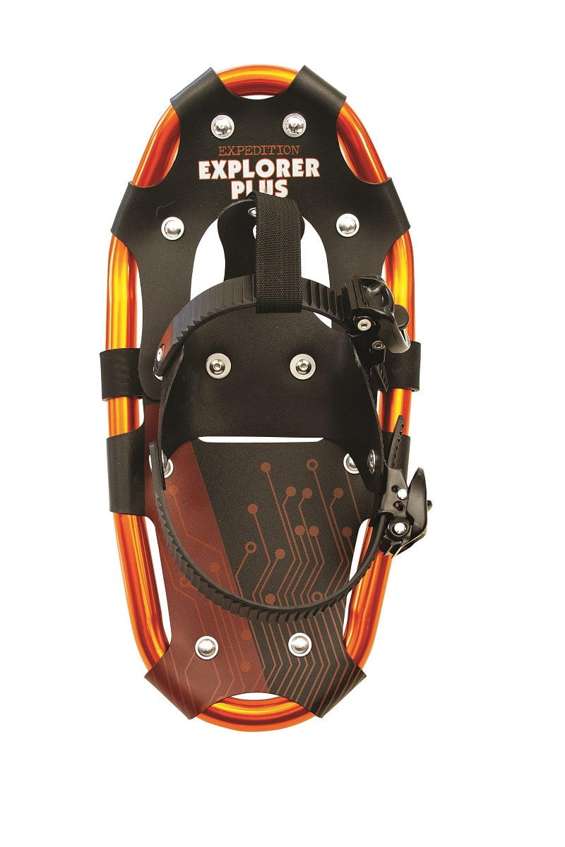 Explorer Plus Lightweight Aluminum Frame Kids Snowshoes, Size 14 with Ratchet Bindings