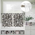 thumbnail image 5 of Kitchen Window Curtains Valance and Tier Set, Abstract Marine Life Starfish Rod Pocket Tier Curtain Valance Set, Summer Conch Beach Light Filtering Cafe Curtains for Bedroom Living Room, 5 of 9