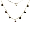 thumbnail image 2 of 18k solid yellow gold small hearts and circles  neclklace 16 inches with extra ring at 15 inches  circle 0.19 inch, 2 of 3