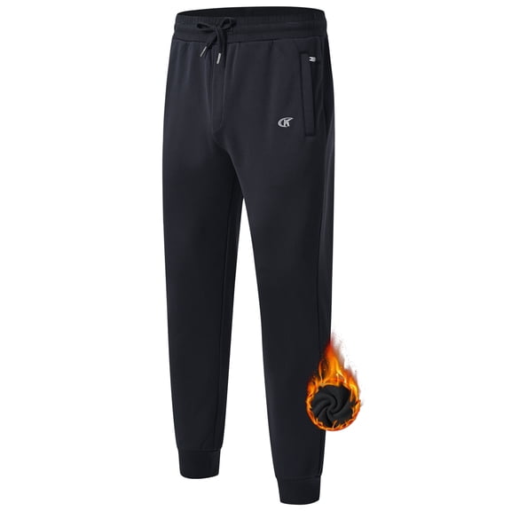 Men's Winter Fleece Pants Sherpa Lined Sweatpants Active Running Jogger Pants