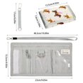thumbnail image 3 of JIALIOU Nylon Trifold Card Wallet with ID Window Zipper Pocket for Men Women Teen Dachshund with Ice Cream, 3 of 7