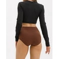 thumbnail image 4 of INNERSY Women's Cotton High Waisted Briefs 5-Pack Postpartum Full Coverage Underwear(XL,Light Brown), 4 of 9