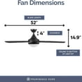 thumbnail image 3 of Prominence Home Ashby 52" Ceiling Fan w/Light, Remote, & 5 Blades, Black/Ebony, 3 of 12