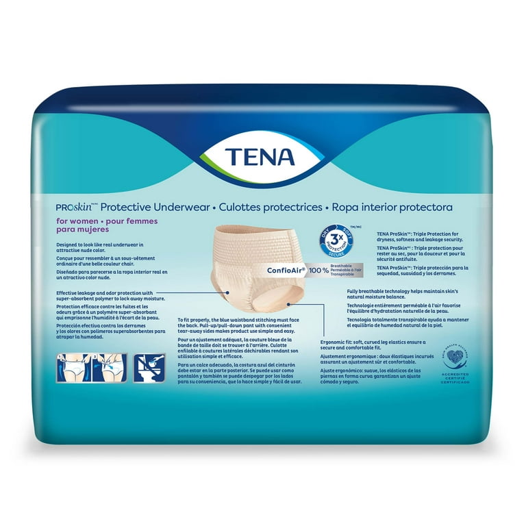 Tena Classic Protective Incontinence Underwear, Moderate Absorbency,  Unisex, Large, 18 Count : Target
