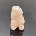thumbnail image 3 of Adorable 1 Carved Rose Quartz Monkey Animal Bead, 3 of 12