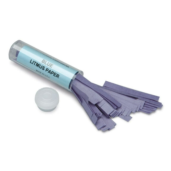 Litmus Paper Strips, Blue, Vial Of 100