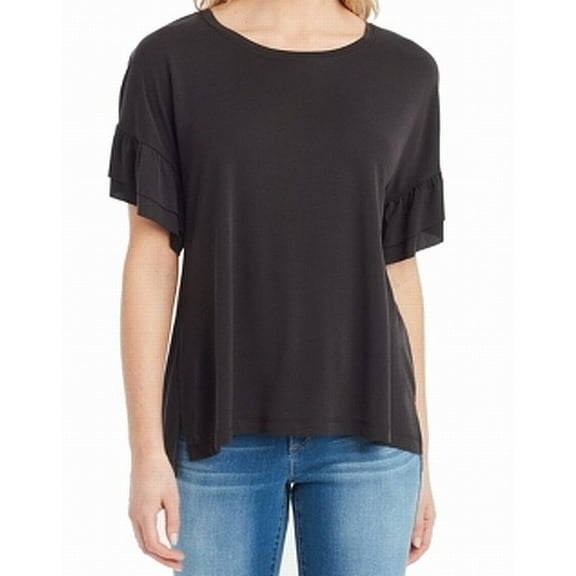 Womens Medium Ruffled Sleeve Knit Top M