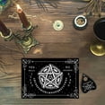 thumbnail image 6 of Black Pentagram Pendulum Board Wooden Talking Boards with Planchette Black Dowsing Divination Wood Spirit Board Kit Moon Hunt Metaphysical Message for Pagan 11.8X 8.3 Inch, 6 of 9