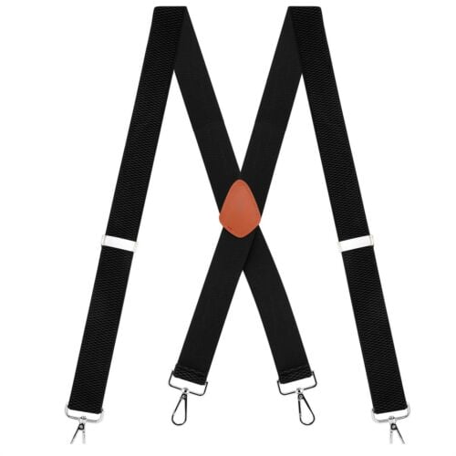 "Buyless Fashion Heavy Duty Suspenders for Men 48"" Adjustable Straps