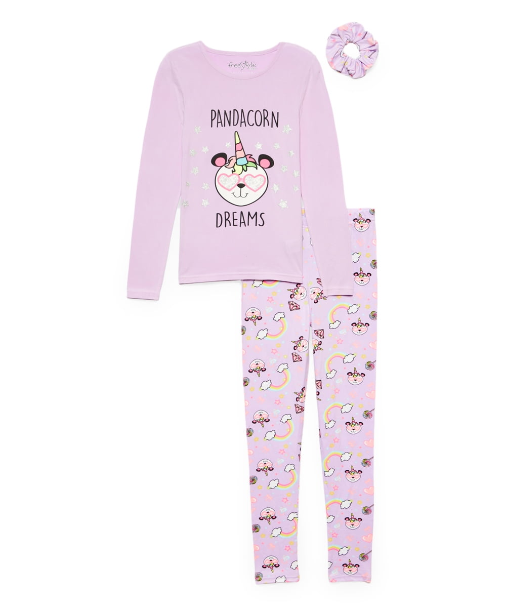 Freestyle Girls 4-Piece Snug Fit Spring Pajama Set 2 Full Sets Freestyle Girls 4-Piece Snug Fit Spring Pajama Set 2 Full Sets